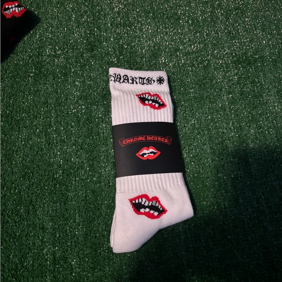 Chrome Hearts Other - Chrome Hearts White Socks with Red Graphic